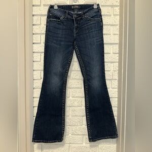 Silver Jeans Dark Blue Flare Women's Jeans Short Length